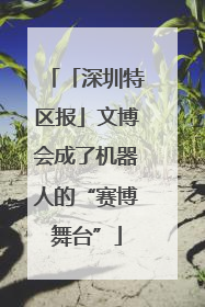 「深圳特区报」文博会成了机器人的“赛博舞台”
