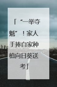 “一举夺魁”！家人手捧自家种植向日葵送考