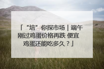 “培”你探市场｜端午刚过鸡蛋价格再跌 便宜鸡蛋还能吃多久？
