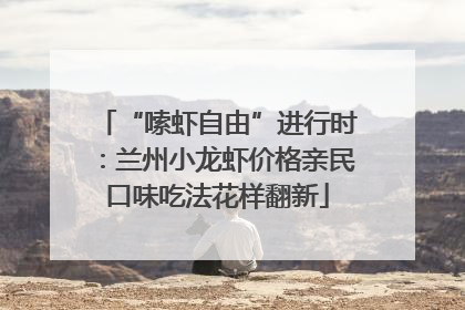 “嗦虾自由”进行时：兰州小龙虾价格亲民口味吃法花样翻新