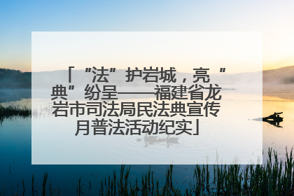 “法”护岩城，亮“典”纷呈——福建省龙岩市司法局民法典宣传月普法活动纪实