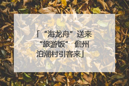 “海龙舟”送来“旅游饭” 儋州泊潮村引客来