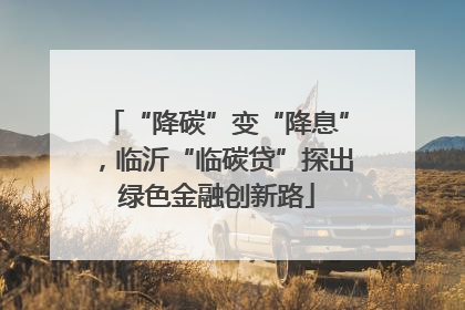 “降碳”变“降息”，临沂“临碳贷”探出绿色金融创新路