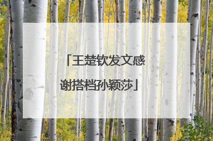 王楚钦发文感谢搭档孙颖莎