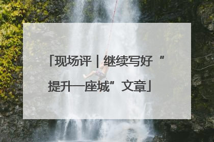 现场评｜继续写好“提升一座城”文章