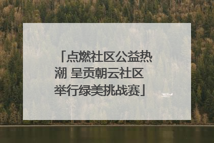 点燃社区公益热潮 呈贡朝云社区举行绿美挑战赛
