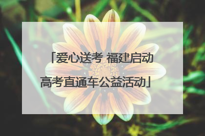爱心送考 福建启动高考直通车公益活动