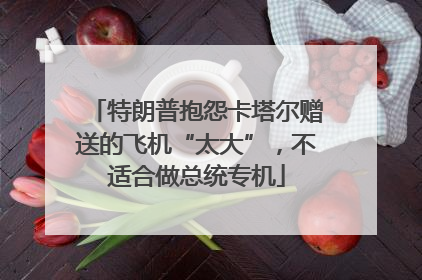 特朗普抱怨卡塔尔赠送的飞机“太大”，不适合做总统专机