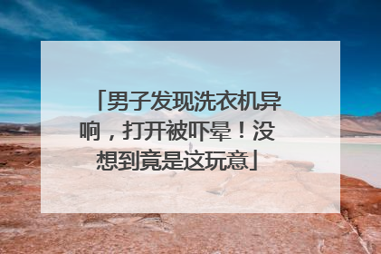 男子发现洗衣机异响，打开被吓晕！没想到竟是这玩意