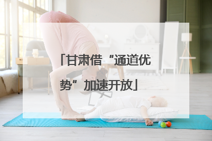 甘肃借“通道优势”加速开放