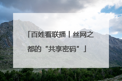 百姓看联播丨丝网之都的“共享密码”