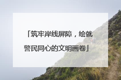 筑牢岸线屏障，绘就警民同心的文明画卷