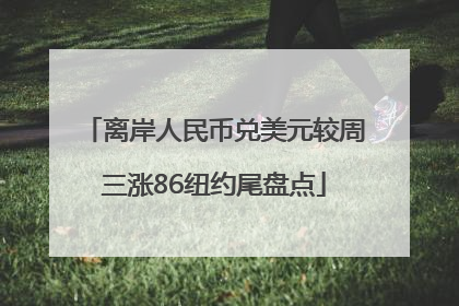 离岸人民币兑美元较周三涨86纽约尾盘点