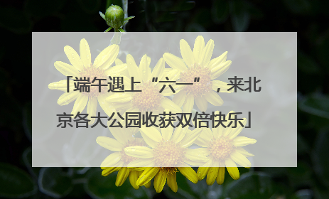端午遇上“六一”，来北京各大公园收获双倍快乐