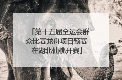 第十五届全运会群众比赛龙舟项目预赛在湖北仙桃开赛