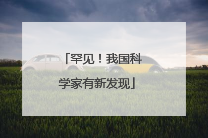 罕见！我国科学家有新发现