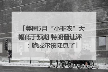 美国5月“小非农”大幅低于预期 特朗普速评：鲍威尔该降息了