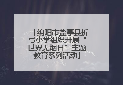 绵阳市盐亭县折弓小学组织开展“世界无烟日”主题教育系列活动