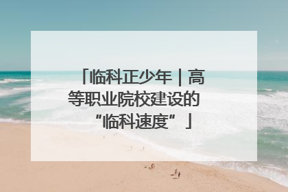 临科正少年｜高等职业院校建设的“临科速度”