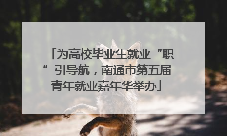 为高校毕业生就业“职”引导航，南通市第五届青年就业嘉年华举办