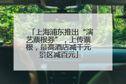 上海浦东推出“演艺票根券”，上传票根，最高酒店减千元景区减百元