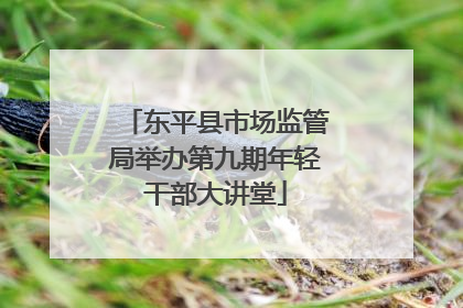 东平县市场监管局举办第九期年轻干部大讲堂