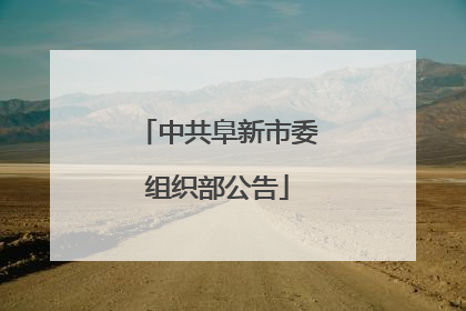 中共阜新市委组织部公告