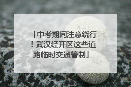 中考期间注意绕行！武汉经开区这些道路临时交通管制