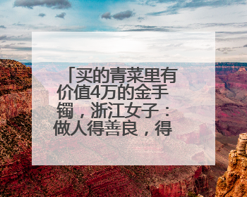 买的青菜里有价值4万的金手镯，浙江女子：做人得善良，得还回去