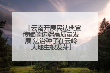 云南开展民法典宣传赋能边疆高质量发展 法治种子在云岭大地生根发芽