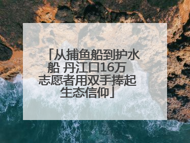 从捕鱼船到护水船 丹江口16万志愿者用双手捧起生态信仰