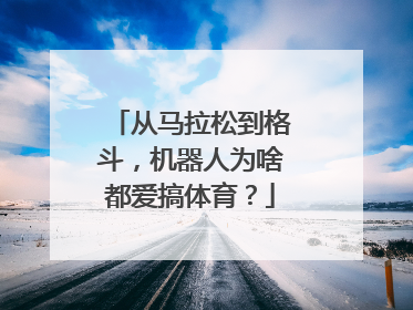 从马拉松到格斗，机器人为啥都爱搞体育？