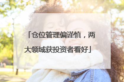 仓位管理偏谨慎，两大领域获投资者看好