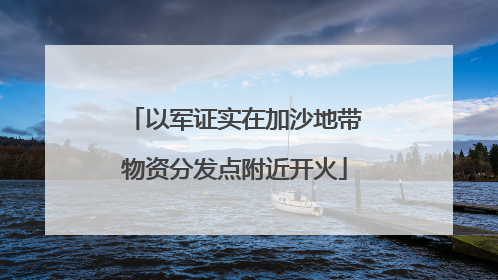 以军证实在加沙地带物资分发点附近开火