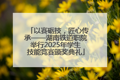 以赛砺技，匠心传承——湖南铁道职院举行2025年学生技能竞赛颁奖典礼