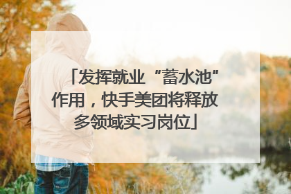 发挥就业“蓄水池”作用,快手美团将释放多领域实习岗位