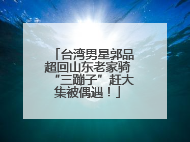 台湾男星郭品超回山东老家骑“三蹦子”赶大集被偶遇！