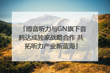 博音听力与GN旗下音腾达成独家战略合作 共拓听力产业新蓝海
