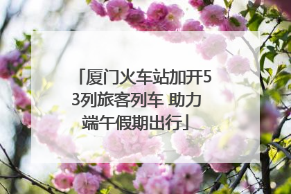 厦门火车站加开53列旅客列车 助力端午假期出行