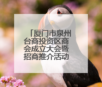 厦门市泉州台商投资区商会成立大会暨招商推介活动在厦门举行