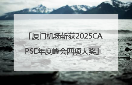厦门机场斩获2025CAPSE年度峰会四项大奖
