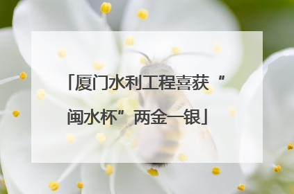 厦门水利工程喜获“闽水杯”两金一银