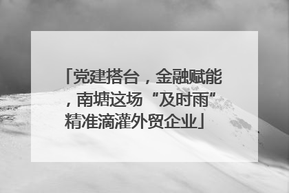 党建搭台，金融赋能，南塘这场“及时雨”精准滴灌外贸企业