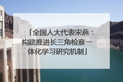 全国人大代表宋燕：构建推进长三角检察一体化学习研究机制
