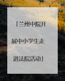 兰州中院开展中小学生走进法院活动