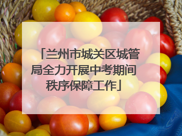 兰州市城关区城管局全力开展中考期间秩序保障工作