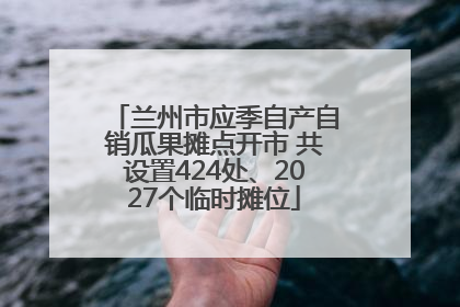 兰州市应季自产自销瓜果摊点开市 共设置424处、2027个临时摊位