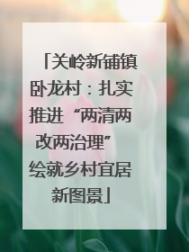 关岭新铺镇卧龙村：扎实推进“两清两改两治理” 绘就乡村宜居新图景