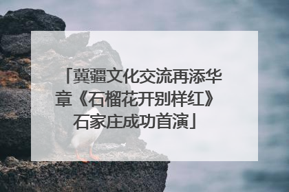 冀疆文化交流再添华章《石榴花开别样红》石家庄成功首演