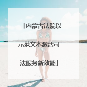 内蒙古法院以示范文本激活司法服务新效能